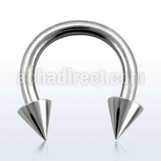 cbrcn10 316l steel 2 5mm circular barbell with internal 6mm cone