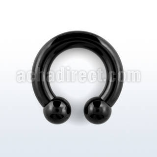 cbrt4 barbell circular acero quirurgico pvd negro 5mm bolas 8mm rosca interna venta