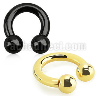 cbrt6 pvd 316l steel 4mm circular barbell w intern 8mm balls