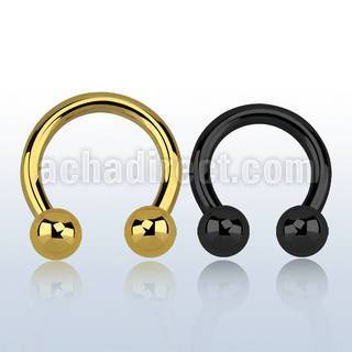 cbrt8 barbell circular acero quirurgico pvd negro 3mm bolas 6mm rosca interna distribuidor
