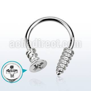 cbscw barbell circular acero quirurgico lado tornillo estrella rosca 16g rosca distribuidor mayorista