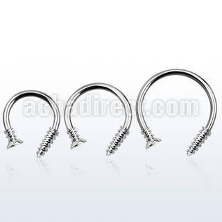 cbscwl barbell circular diametro acero 316l tornillo estrella rosca usar como arete venta