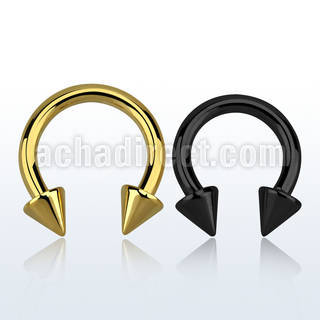 cbtcn10 pvd plated 316l 2 5mm circular barbell with 6mm cone