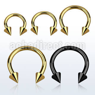 cbtcn12 barbell circular acero quirurgico pvd negro 2mm conos 5mm rosca externa venta
