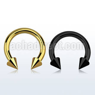 cbtcn8 barbell circular acero quirurgico pvd negro 3mm conos 6mm rosca interna distribuidor mayorista