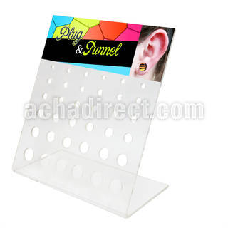 dac43 display acrilico piercings display vacio plugs tornillo dilataciones tunel 36 agujeros 3mm 10mm al por mayor
