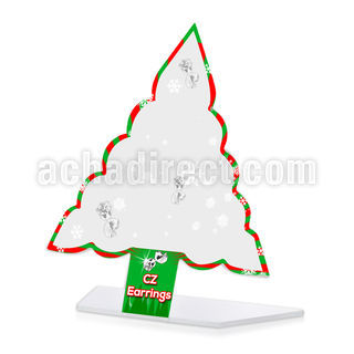 dac77 acrylic empty christmas tree display for ear stud pair