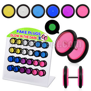 dacb41 board of luminous acrylic illusion fake plug with o ring