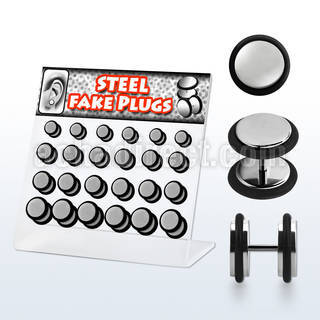 dacb47 board of high polished steel fake plugs with o rings