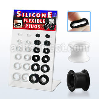 dapg14 display 24 dilataciones tunel silicona negra blanca 4mm 14mm distribuidor