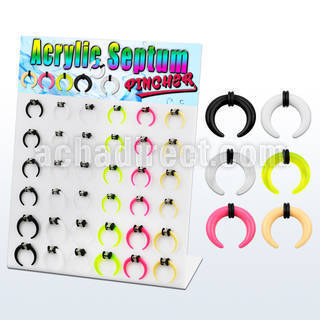 dapg179 display w acrylic septum pinchers w rubber o rings