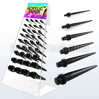 dapg46a board of black acrylic taper with double rubber o ring