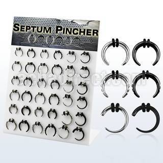 dapg79 display w acrylic septum pinchers w rubber o rings