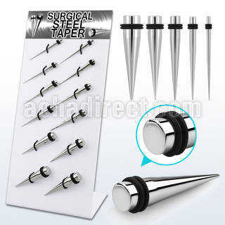 dapg81 display 12 expansores acero quirurgico espejo pulido anillos goma dobles 3mm 10mm distribuidor mayorista