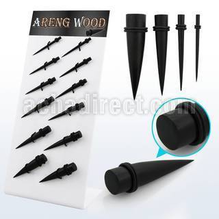 dapg95 display 12 expansores madera areng organica anillos goma dobles 3mm 10mm venta