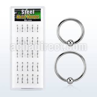 dbcr2 caja 25 aros bola presion acero quirurgico 1mm bola cierre 2 5mm 8mm 10mm distribuidor