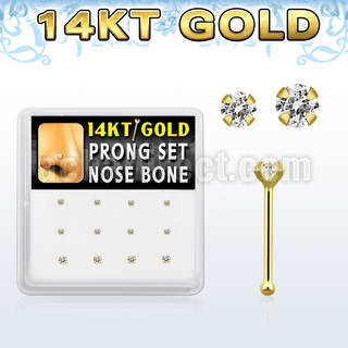 dgnb11 caja 12 piercing nariz hueso oro 14 kts 0 6mm zirconia redondas claras 1 5mm 2mm venta