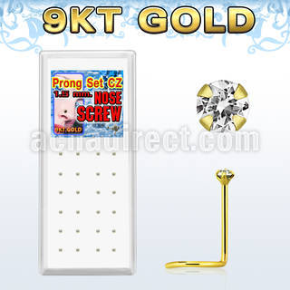 dgsz9c caja 24 piercing nariz l oro 9 kts 0 6mm zirconia claras claras 1 5mm distribuidor mayorista