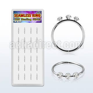 dhma9c display 24 aro continuo plata 925 tres cristal 1 5mm 10mm mayorista