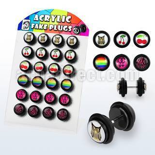 dilvg5 acrylic illusion fake plug with rubber o ring