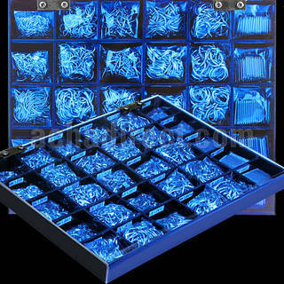 dmbj31 caja display 2020 partes piercings acero quirurgico bananas barbells circulares labret barbells cubierta clara azul claro venta