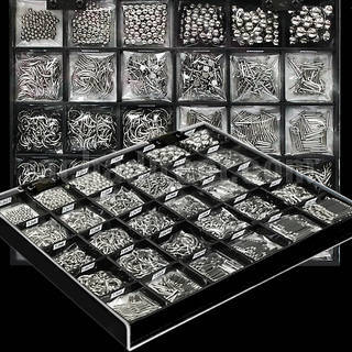 dmbj37 caja display 2000 partes piercings acero quirurgico cubierta clara azul claro distribuidor