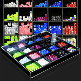 dmbj4 caja display 350 dados acrilico uv 4mm 5mm rosca 14g 16g venta