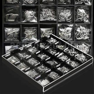 dmbj7 caja display 460 piercings acero quirurgico barbell banana labret circular espiral mayorista