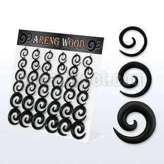 dmxp15 display 36 expansores espiral madera areng 2mm 10mm al por mayor