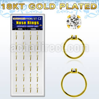 dnsm173 caja 24 aros nariz plata 925 oro 18 kts zirconia redonda 1 5mm 8mm 10mm venta