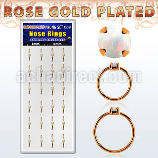 dnsm182 caja 24 aros nariz plata 925 oro rosa opalo redondeado 1 5mm 8mm 10mm venta
