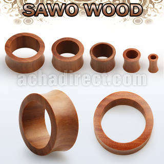 dpws double flare sawo wood flesh tunnel