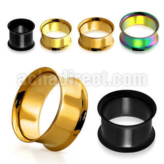 dtpg pvd plated surgical steel double flared flesh tunnel