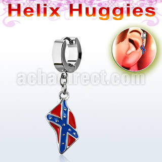 ehh553 steel helix huggie w confederate flag 