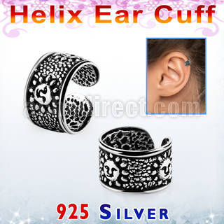 ehvcf10 piercing helix tipo ear cuff plata esterlina sol vintage distribuidor