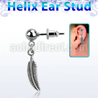 erbd638 piercing oreja helix acero quirurgico bola pluma al por mayor