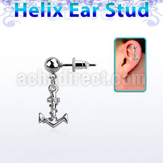 erbd699 piercing oreja helix acero quirurgico bola ancla lisa cuerda vendido por pieza venta