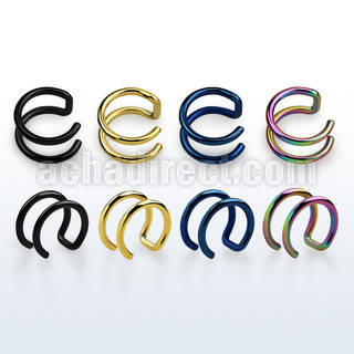 etcf clip helix falso acero quirurgico anodizado aro doble distribuidor
