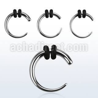 exsr expansor curvo acero 316l brillo espejo anillos goma dobles mayorista