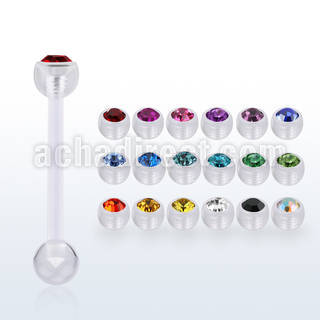 fbbajb5 barbell lengua bio flexible bola 5mm joya bisel bola lisa 5mm inferior venta