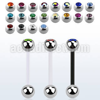 fbbc barbell lengua bio flexible bola acero 6mm joya bisel bola 6mm acero liso al por mayor