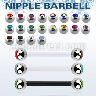 fbbnpjb5 bioflex barbell pezon bolas 5mm acero joya bisel distribuidor mayorista