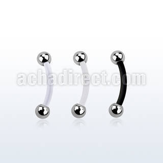 fbneb bioflex eyebrow banana w 3mm steel balls