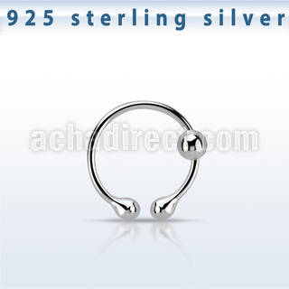 fns05 clip nariz falso plata esterlina 0 6mm bola 2mm diametro exterior 8mm 1 pieza distribuidor