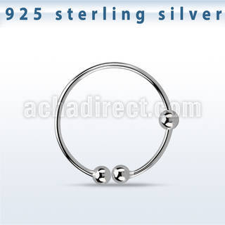 fns07 silver fake nose clip with 2mm ball diameter 12mm