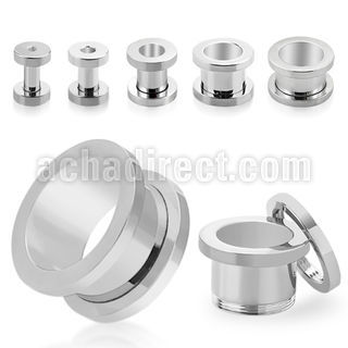 fpg mirror polished surgical steel screw fit flesh tunnel