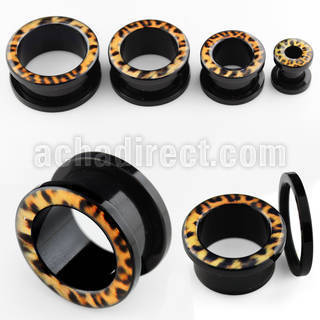 ftac dilatacion tunel tornillo acrilico negro logo piel leopardo al por mayor