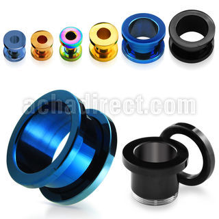 ftpg pvd plated surgical steel screw fit flesh tunnel