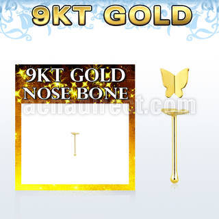 g9bbt2 piercing nariz hueso oro 9 kts 0 6mm mariposa oro liso 2 5mm venta