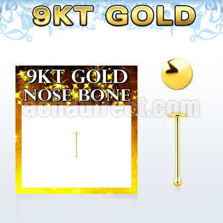 g9brd piercing nariz hueso oro 9 kts 0 6mm redonda oro liso 2mm mayorista